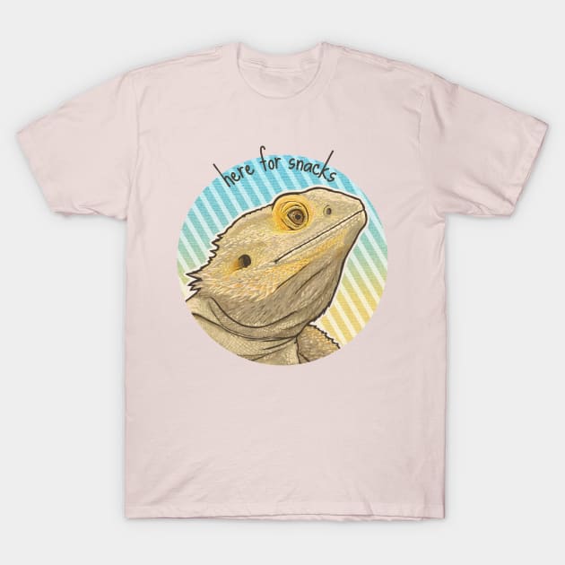 Bearded Dragon Snacks T-Shirt by Nat Rodgers 